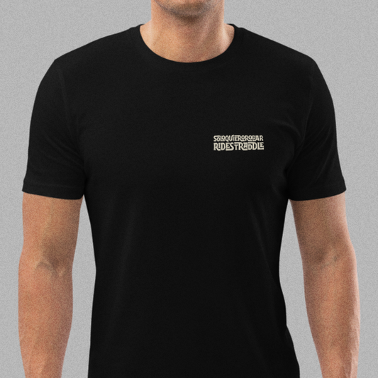 Camiseta motera Solo Quiero Rodar — diseño vintage en español, algodón orgánico, ropa motera custom Ridestraddle