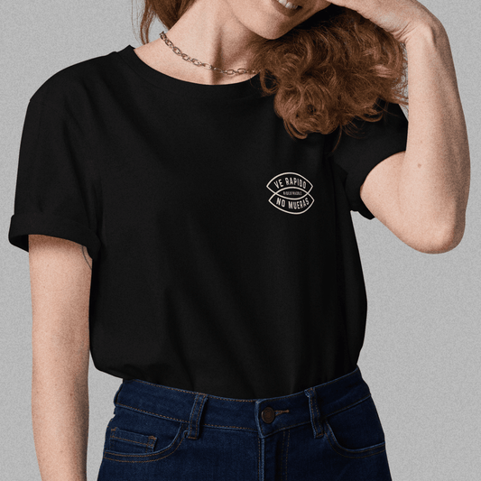 Camiseta motera Ve Rápido No Mueras — ropa motera rebelde en español