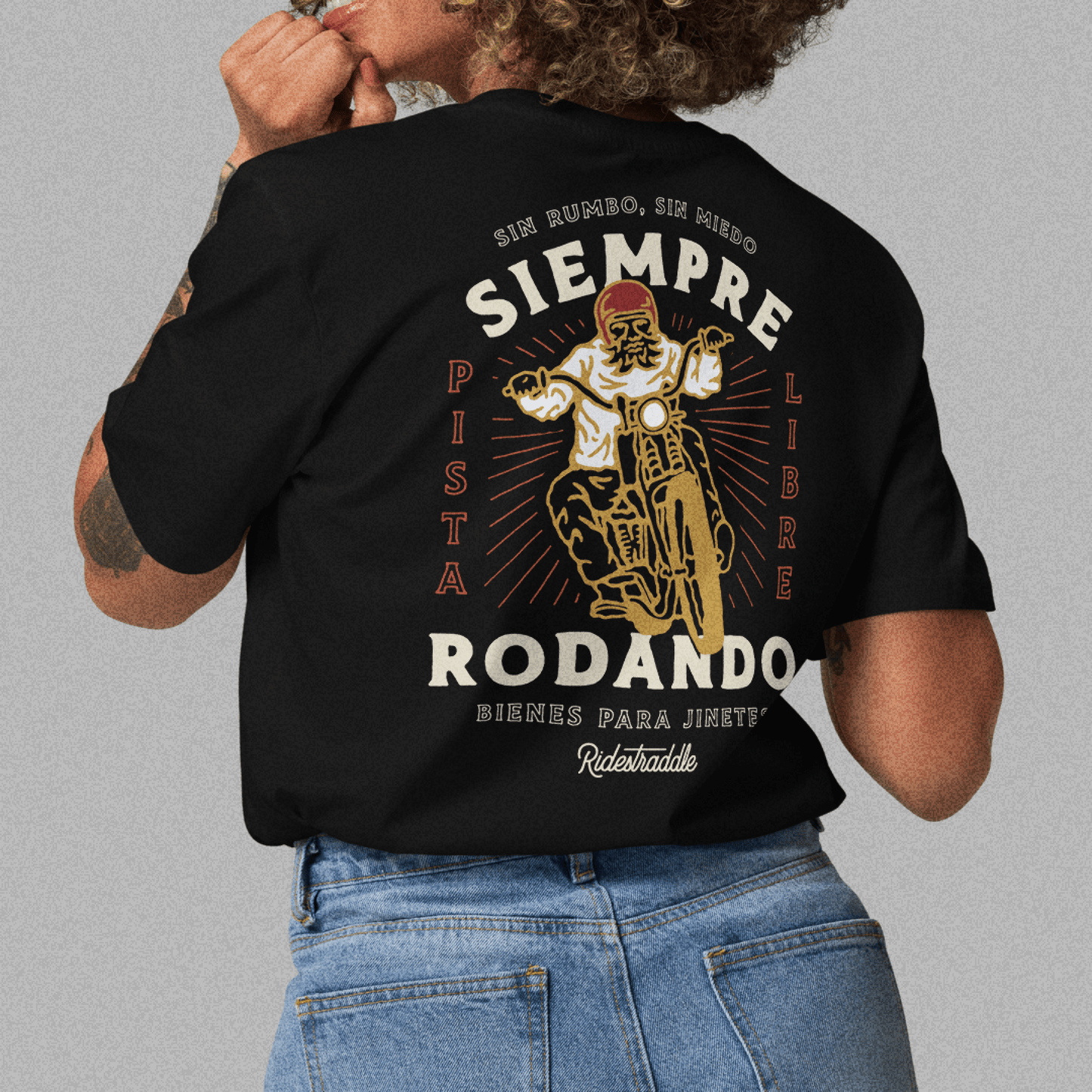 Camiseta Motera Siempre Rodando