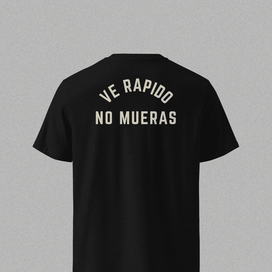 Camiseta motera Ve Rapido No Mueras | Camiseta motera rebelde Ridestraddle