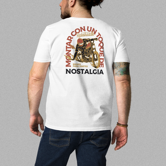 Camiseta motera Nostalgia — ropa vintage custom en español